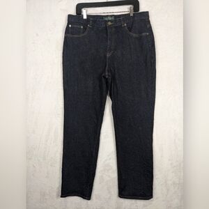 Lauren Ralph Lauren Classic Straight Jeans Women 16 Dark Wash Denim High Rise